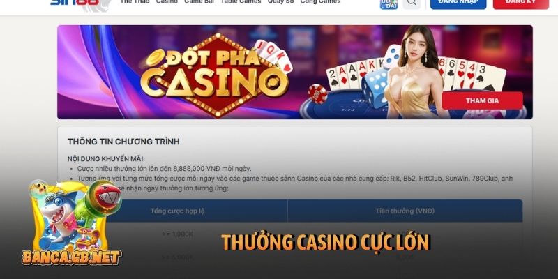 Khuyến mãi Sin88 - Những chương trình chất lượng, có giá trị 5 Thưởng casino cực lớn